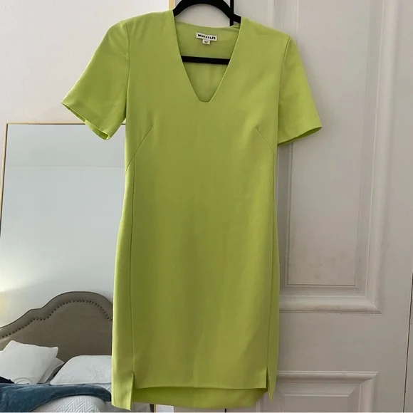 Whistles | Dresses | Whistles Sheath Dress In Lime Green | Poshmark